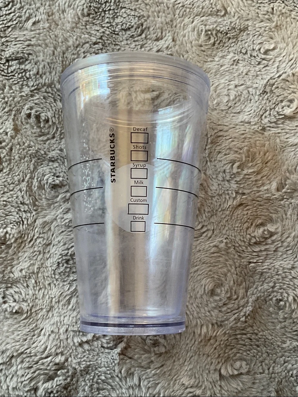 Starbucks Clear Plastic Tumbler with Green Siren Logo